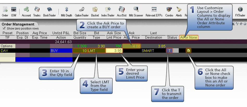 All-or-None Buy Order