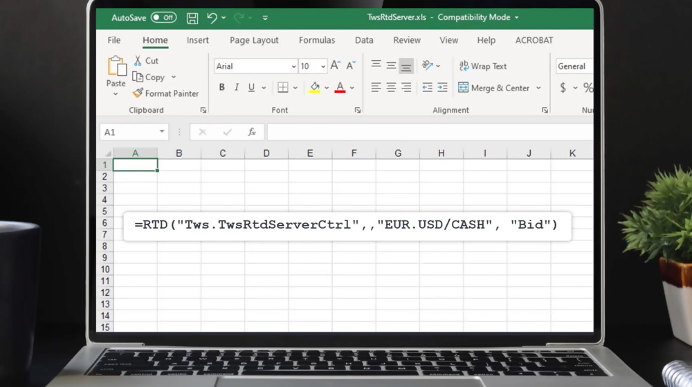 Excel e API do TWS